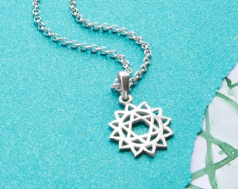 Sterling Silver Heart Chakra Necklace