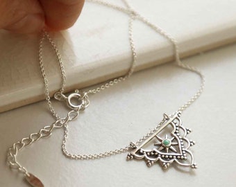 Sterling Silver Turquoise Sun Necklace
