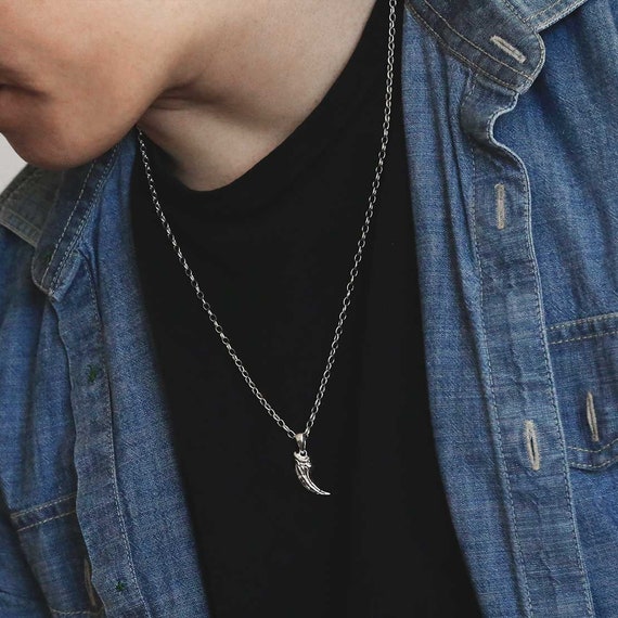 Velociraptor Claw Pendant Necklace, Dinosaur Charm, Dino Jewelry Raptor Talon