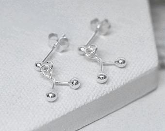 Petites boucles d'oreilles torsadées en argent sterling