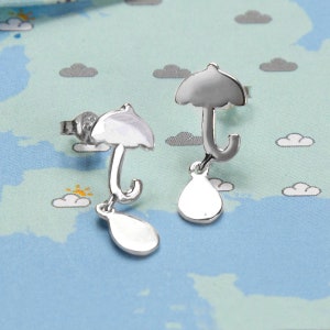 Sterling Silver Rainy day Stud Earrings
