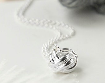 Sterling Silver Forever Knot Necklace