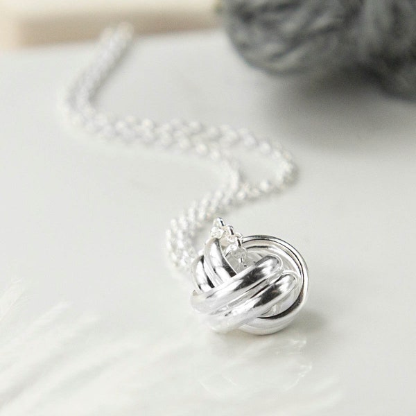 Sterling Silver Forever Knot Necklace