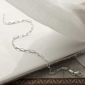 Sterling Silver Fine Paperclip Bracelet image 3