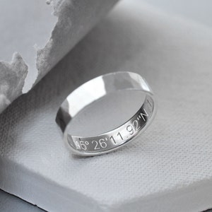 Personalized 5mm Sterling Silver Secret Message Ring image 3