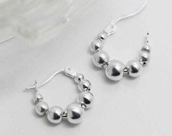 Sterling Silver Bubble Hoops