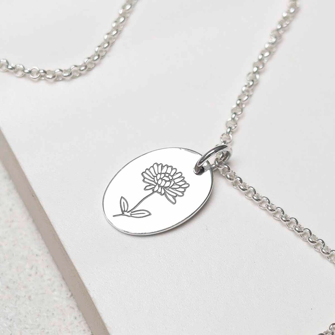 ☆ENGBROX☆ silver925 line flower cubic necklace EBNL25027 925 Sterling Silver Cubic Zircon Flower Leaf Necklace