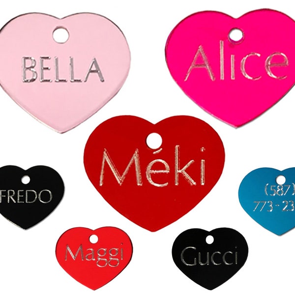 Small Heart ID Pet tags Custom Engraved cat dog Tags personalized Free Shipping and Engraving ***GIFT OPTION