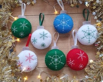 Gestickte Kugel hängende Dekoration für Weihnachtsbaum