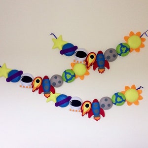 New Felt Space Banner for Children's Bedrooms and Babies Nurseries