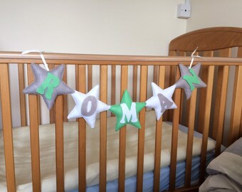 Star Baby Name Felt Banner for Nurseries and Bedrooms New Baby Maternity