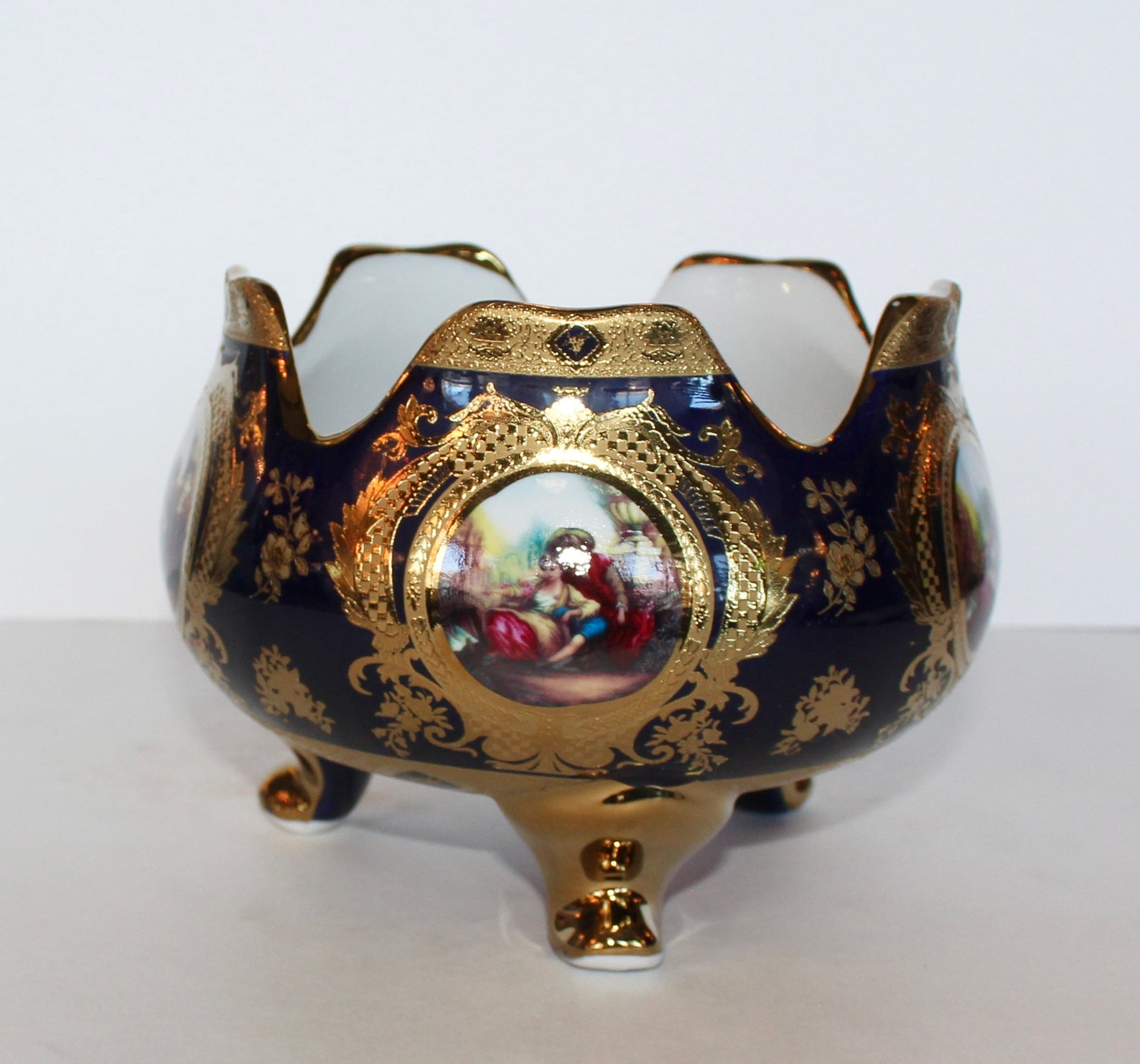 Royalty Porcelain Imperial Limoges Style 7 Footed Etsy