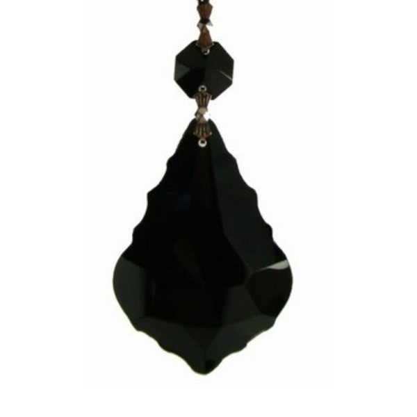 Black Crystal Pendant Chandelier Leaf model
