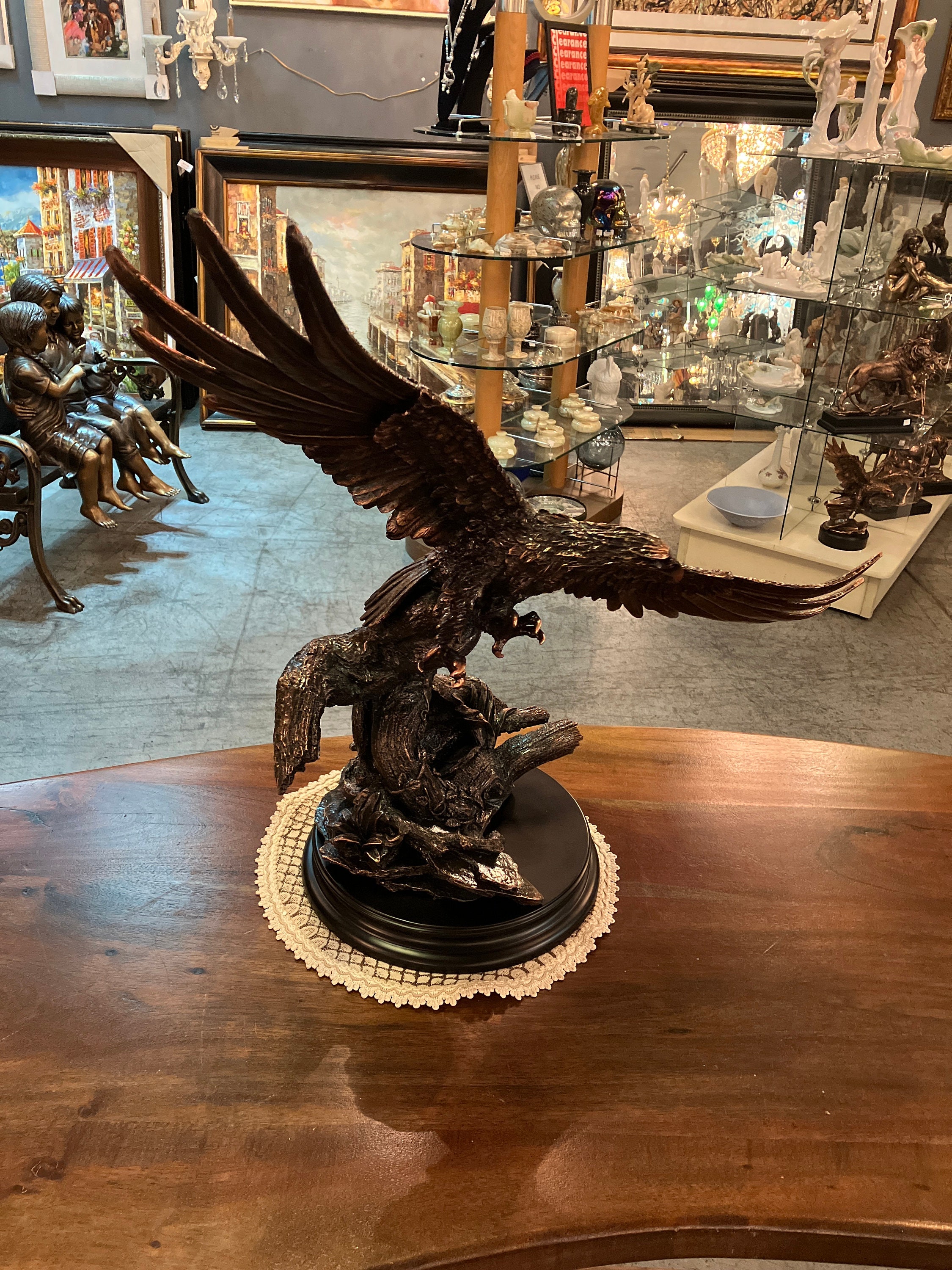 Flying Eagle Statue 28 Etsy