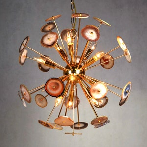 Sputnik Chandeliers Gold Pendant Light Modern Dandelion Light Fixture