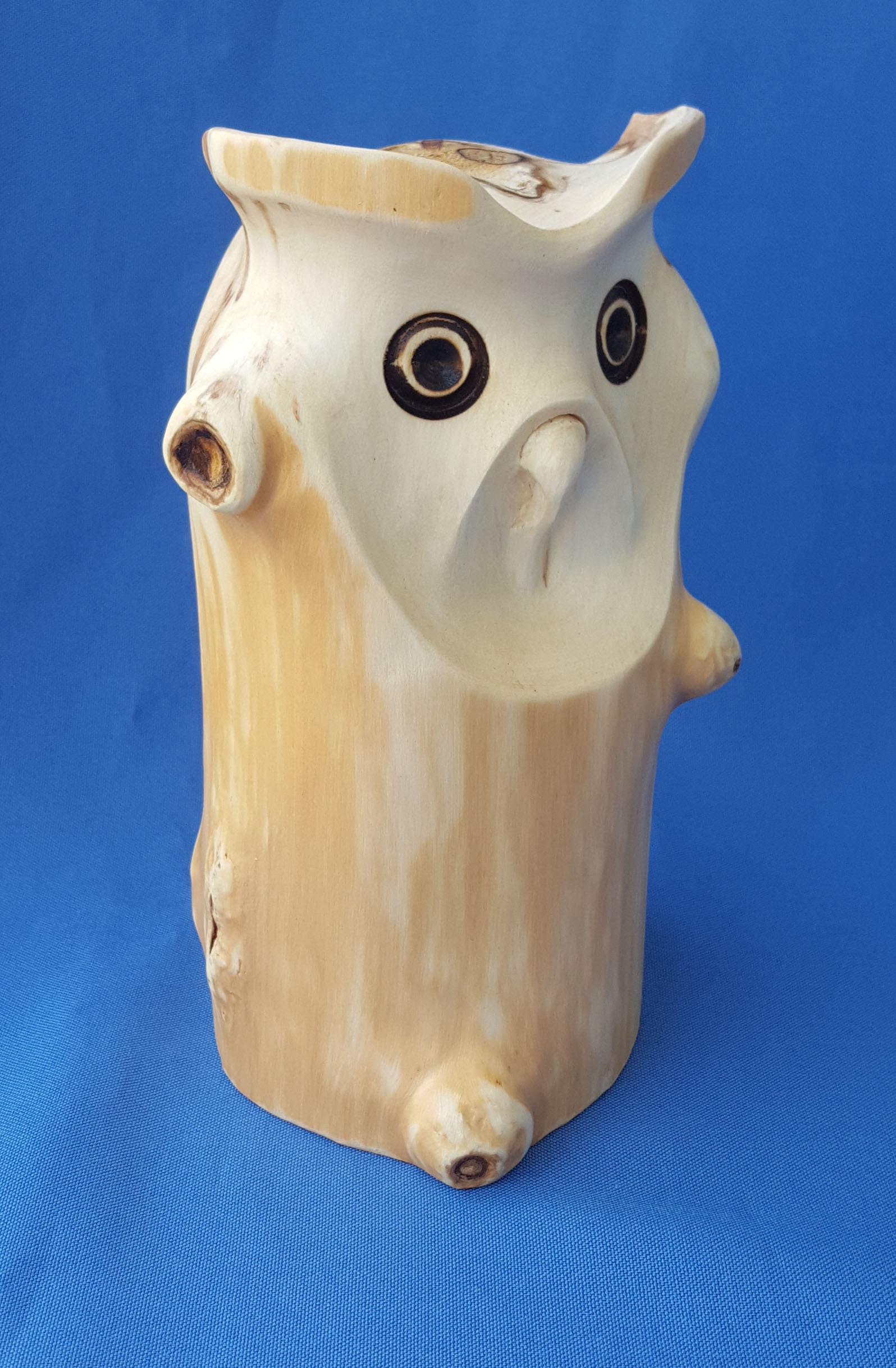 Carved Owl Wood Owl Statue Wood Owl Wooden Owl Figurine Etsy