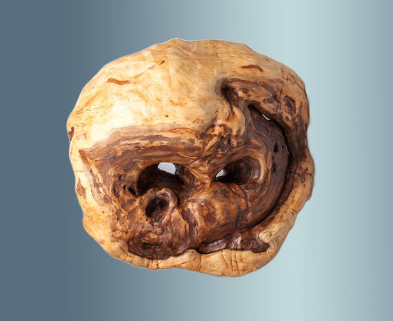 Mask wood wall art abstract wooden mask wall hanging | Etsy