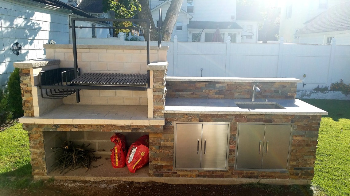 The Pear Argentine Grill Kit With Side Brasero Fits a 48.5 Etsy