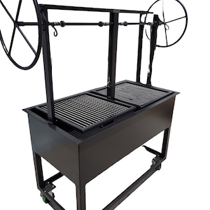 Portable Split Santa Maria Grill Includes Legs with 4 Casters