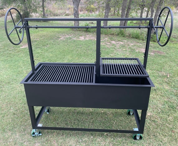Portable Split Santa Maria Grill Includes Legs with 4 Casters