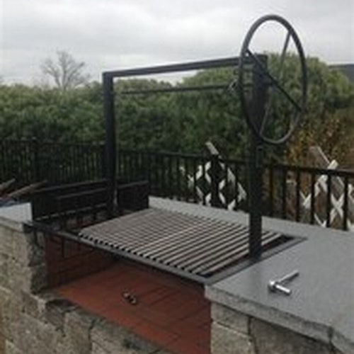 Masonry BBQ Grill Kit With Side Brasero and Flange Etsy