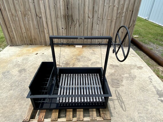 Grill Argentin Santa Maria – Fer, Avec Brasero Et Plaque, Bois, Gaucho Life