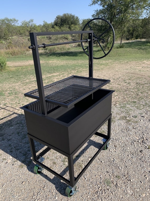 Santa Maria BBQ Grill Pit Includes a Cart With Four Casters Etsy