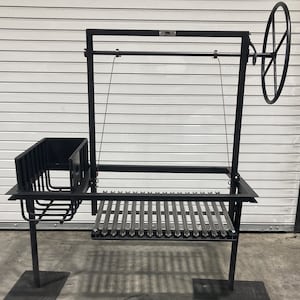 Argentine Barbecue Grill Kit with Side Brasero and Flange