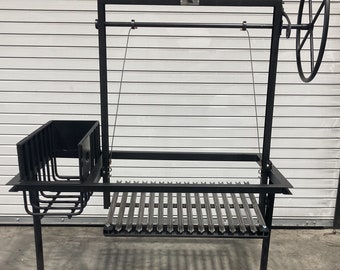Argentine Barbecue Grill Kit with Side Brasero and Flange