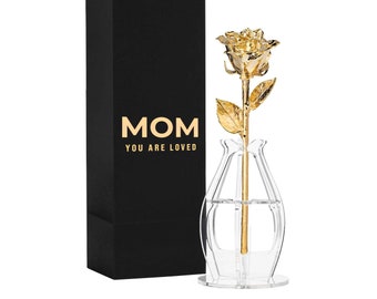 Personalized Mother's Day Gift - Unique Mother's Day Gift - Unique Mother's Day Idea- Real Forever Rose- Fully Dipped in 24K Gold W