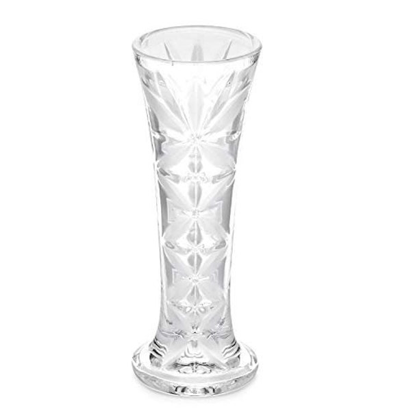 Forever Rose Clear Glass Vase, Decorative Crystal Clear Glass Bud Vase, Perfect for Real & One of a Kind Forever Roses, 7 inches