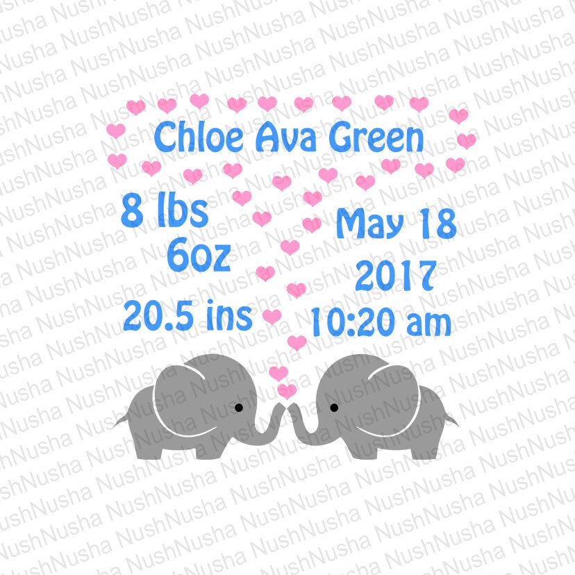 Download Baby Birth Announcement SVG DXF PNG eps cdr Vector | Etsy