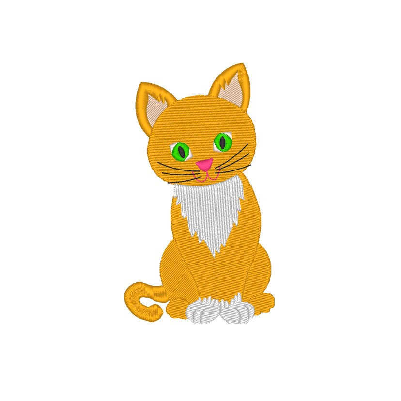 Cat embroidery design red cat machine embroidery design  etsy Cat embroidery design red cat machine embroidery design  etsy