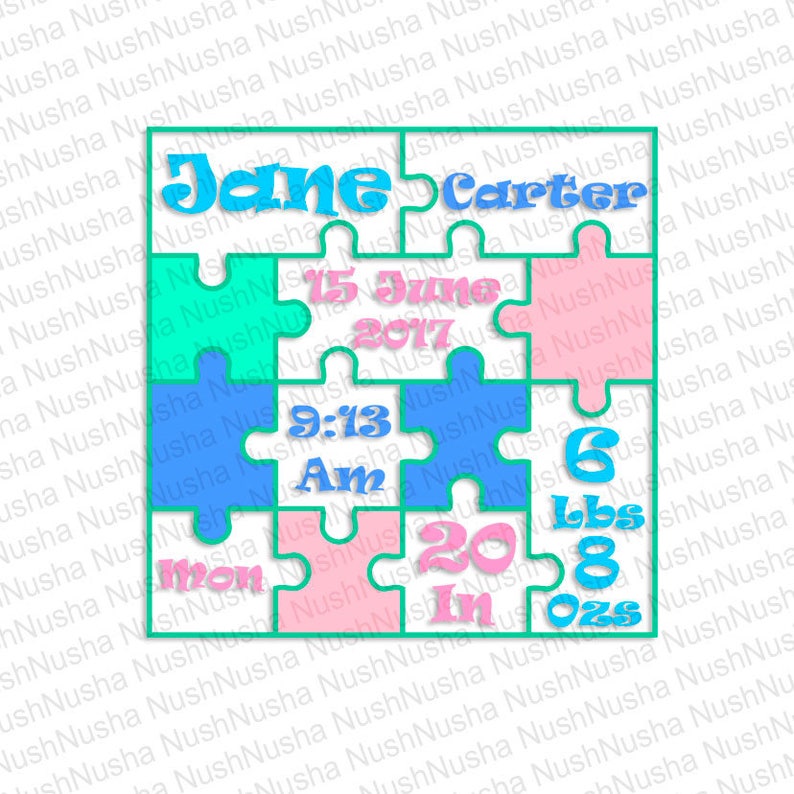 Baby Birth Announcement Svg Dxf Png Eps Cdr Vector Etsy