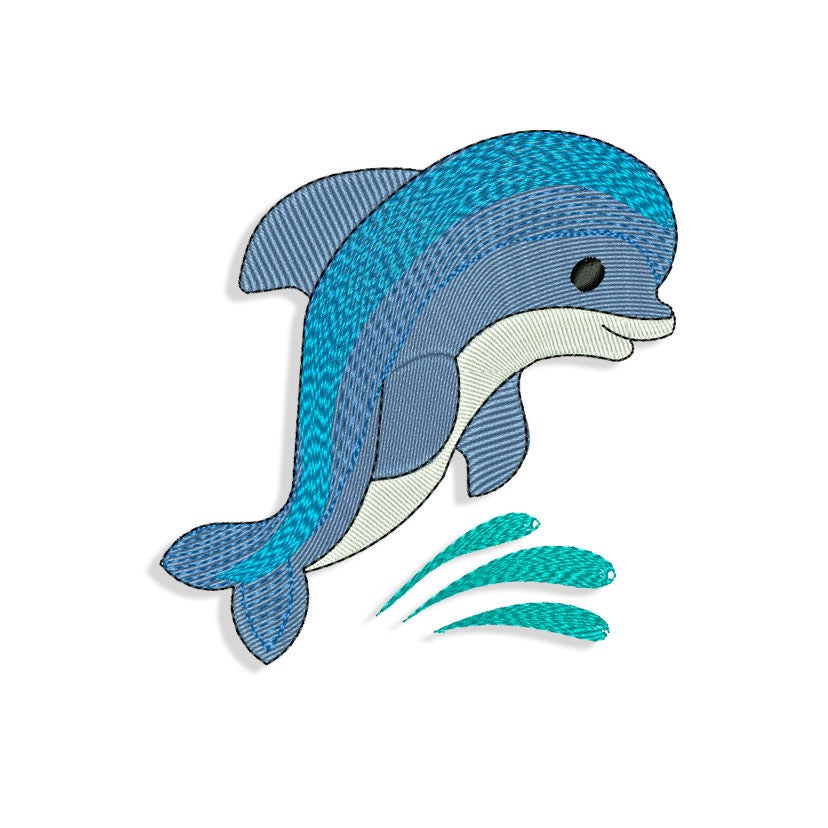 Dolphin embroidery design machine embroidery design  etsy