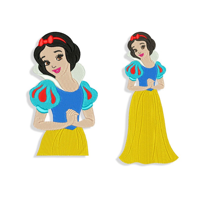 Snow White Embroidery design Machine embroidery design Etsy