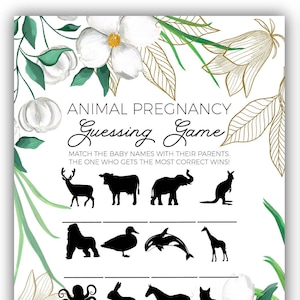 6 Juego de Baby Shower de Flores Blancas Pack Imprimible l Bundle Set l 6 Juegos Imprimibles l Predicciones de Bebé l Baby Shower de Niña l Pretty l Juegos