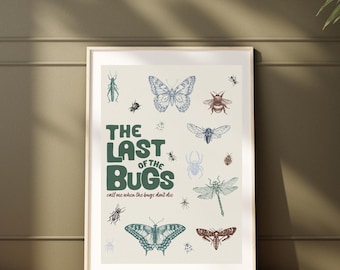 Lámina artística inspirada en la letra de The Last of the Bugs / Póster con letra de música indie folk | The Great Divide (Descarga digital)