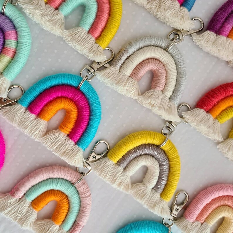 Rainbow Keyrings Etsy