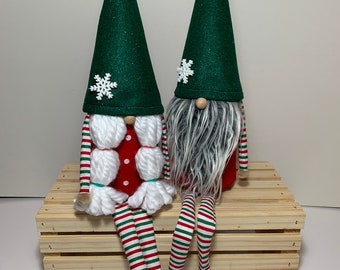 Scandinavian Christmas Gnome Couple Boy with legs Girl with legs Gnome Nisse Tomte Decor Scandinavian Gnomes Nisse Tomte Holiday