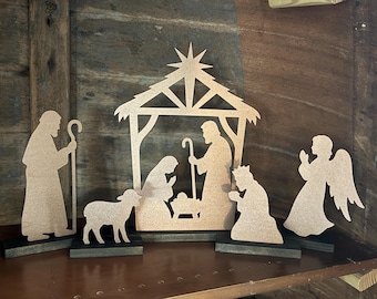 Handmade Wooden Nativity Scene – Minimalist Christmas Decor
