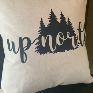 Up North Forest Decorative Throw Pillow Trees Accent Pillow Home Decor Handmade Gift image 3