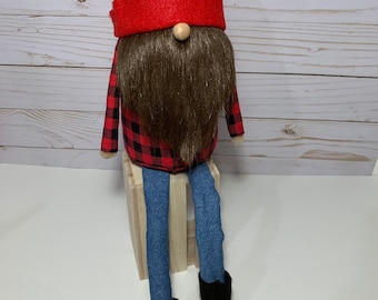 Lumberjack Paul Bunyan Gnome Boy Gnome Nisse Tomte Decor Scandinavian Gnomes Nisse Tomte MN Gnome