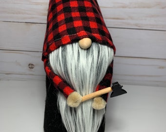 Lumberjack Gnome Minnesota Buffalo Plaid Boy Gnome Scandinavian Gnomes Nisse Tomte Axe Paul Bunyan