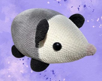 Giant Possum Crochet Pattern, PDF Download Giant Opossum Macro Amigurumi
