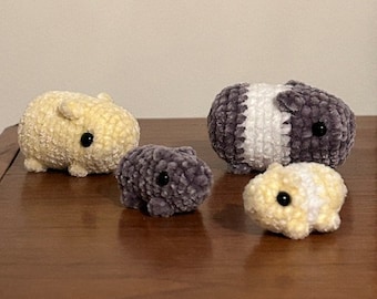 Meerschweinchen Familie ohne Nähen Häkelanleitung anfängerfreundlich | digitales Schnittmuster | Nr Sew Häkelanleitung | Keine Sew Amigurumi Häkelanleitungen