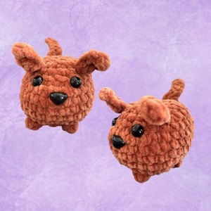 Spud the Potato Pup Crochet Pattern, No Sew Dog Crochet Pattern, Stuffed Animal Crochet Pattern, Amigurumi Crochet Pattern