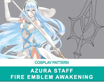 Azura: Staff - Cosplay PDF Vector Pattern | Fire Emblem Fates Game