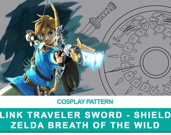 Link: Traveler's Sword & Shield - Cosplay PDF Vector Pattern | The legend of Zelda Breath of the Wild Game