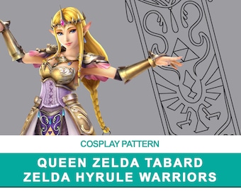 Queen Zelda: Tabard - Cosplay PDF Vector Pattern | Hyrule Warriors Game